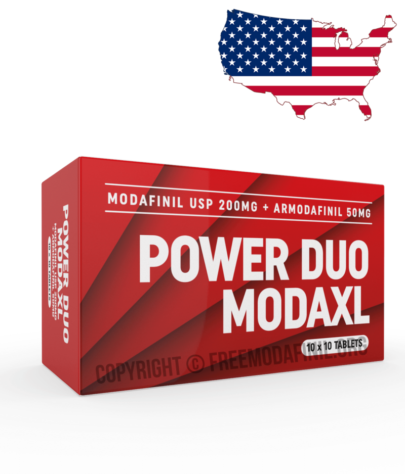 Power Duo ModaXL Modafinil 200mg + Armodafinil 50mg One Pill USPS Domestic US Shipping